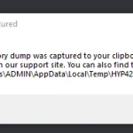 error memory dump
